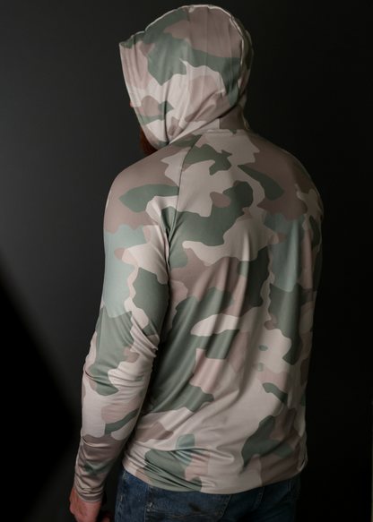 Quarter Zip Camo Performance Hoodie