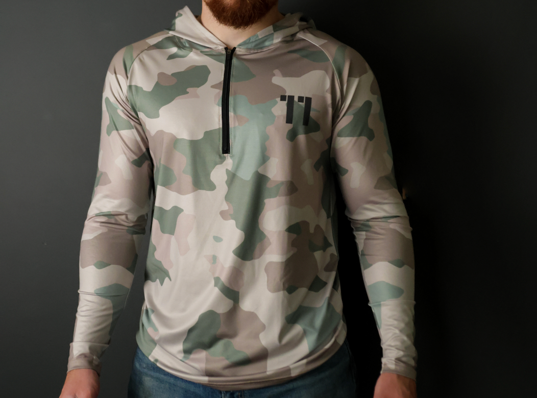 Quarter Zip Camo Performance Hoodie